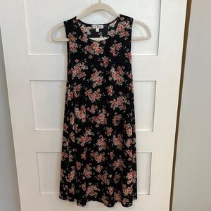Floral Black Womens Dress